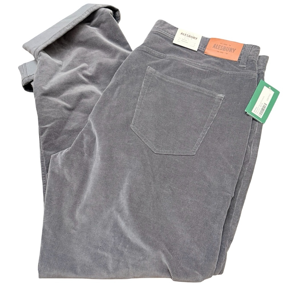 Alesbury Men's relaxed Corduroy Pants in Gray
